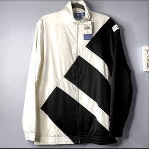 Men’s Adidas White and Black Jacket Large NEW